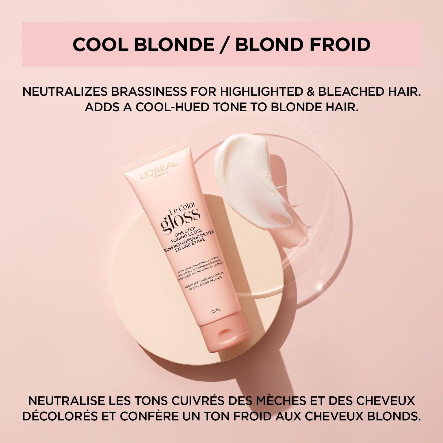 L’Oreal Paris Le Color One Step Hair Toning Gloss, Cool Blonde, 4 Ounce Beauty & Personal Care L'Oreal Paris