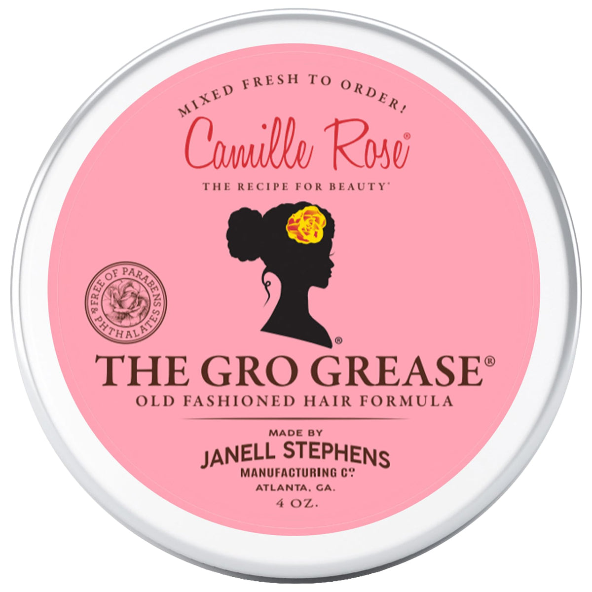Camille Rose The Gro Grease - Leave-In Conditioner & Scalp Treatment for Healthy-Looking Hair, Growth Support & Scalp Comfort with Castor Oil, Amla &