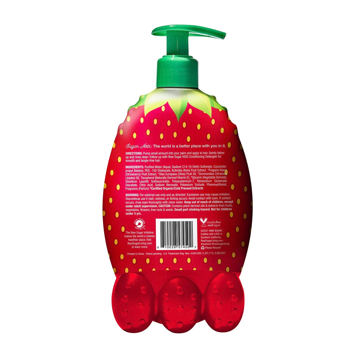 Kids' 2-in-1 Shampoo + Conditioner | Strawberry + Kiwi | 12 fl oz Beauty & Personal Care RAW SUGAR