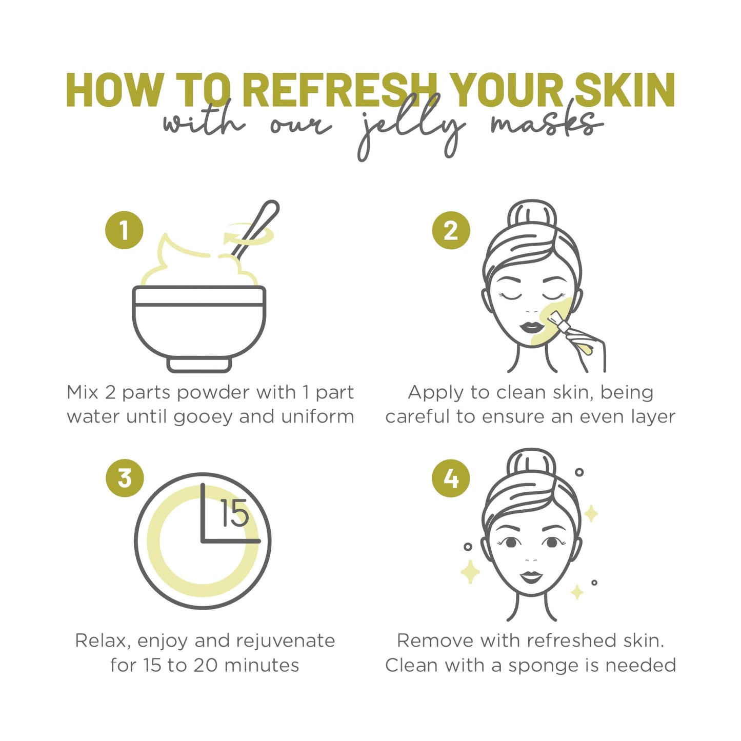 BRÜUN Peel-Off Jazmine Jelly Mask for Face Care - A 23 fl oz Rubber Mask Jar for 30 to 35 Treatments - A Skin Care Moisturizing Gel Mask of Spa Set Beauty & Personal Care BRÜUN