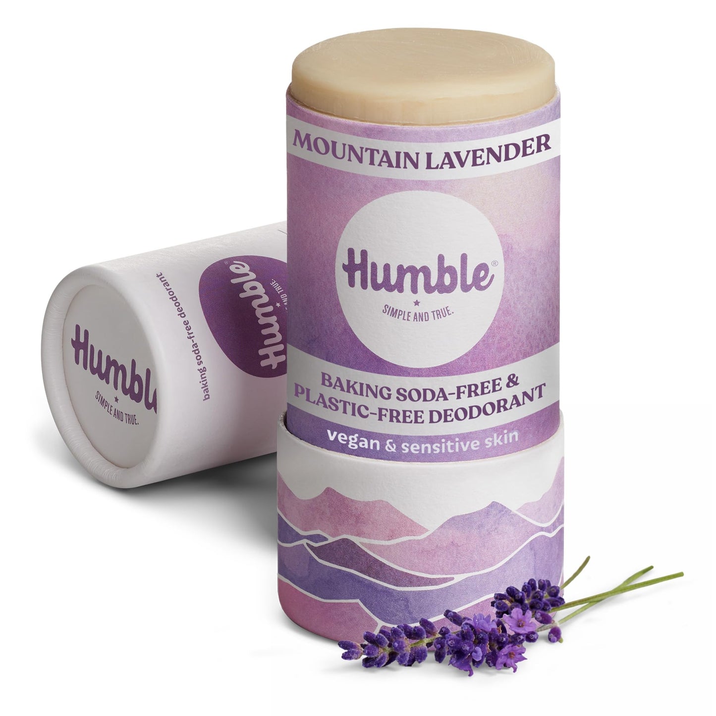HUMBLE BRANDS Deodorant Stick, Mountain Lavender - Aluminum-Free Deodorant for Women & Men with Baking Soda, Essential Oils & Beeswax - Underarm Beauty and Personal Care HUMBLE SIMPLE AND TRUE.