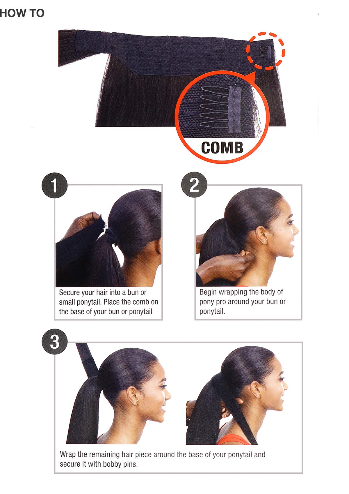 Shake N Go Organique Pony Pro Mastermix Pony Wrap - SUPER CURL 24 (1 Jet Black)