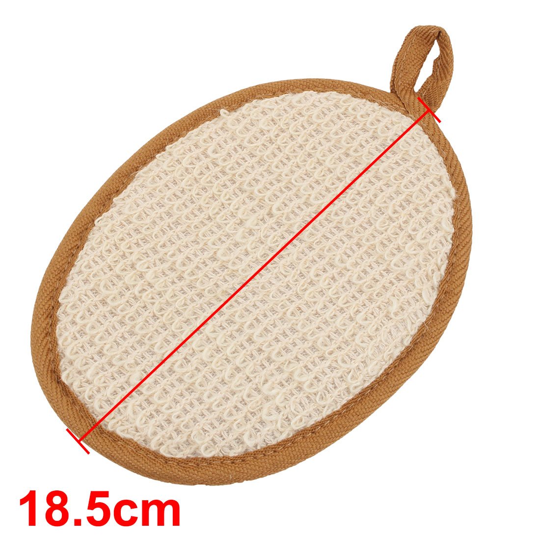Ruilogod Cotton Linen Home Oval Body Cleaning Washing Scrubber Shower Sponge Pad Pouf (id: ed0 05c 6e8 935 572 Beauty and Personal Care Ruilogod