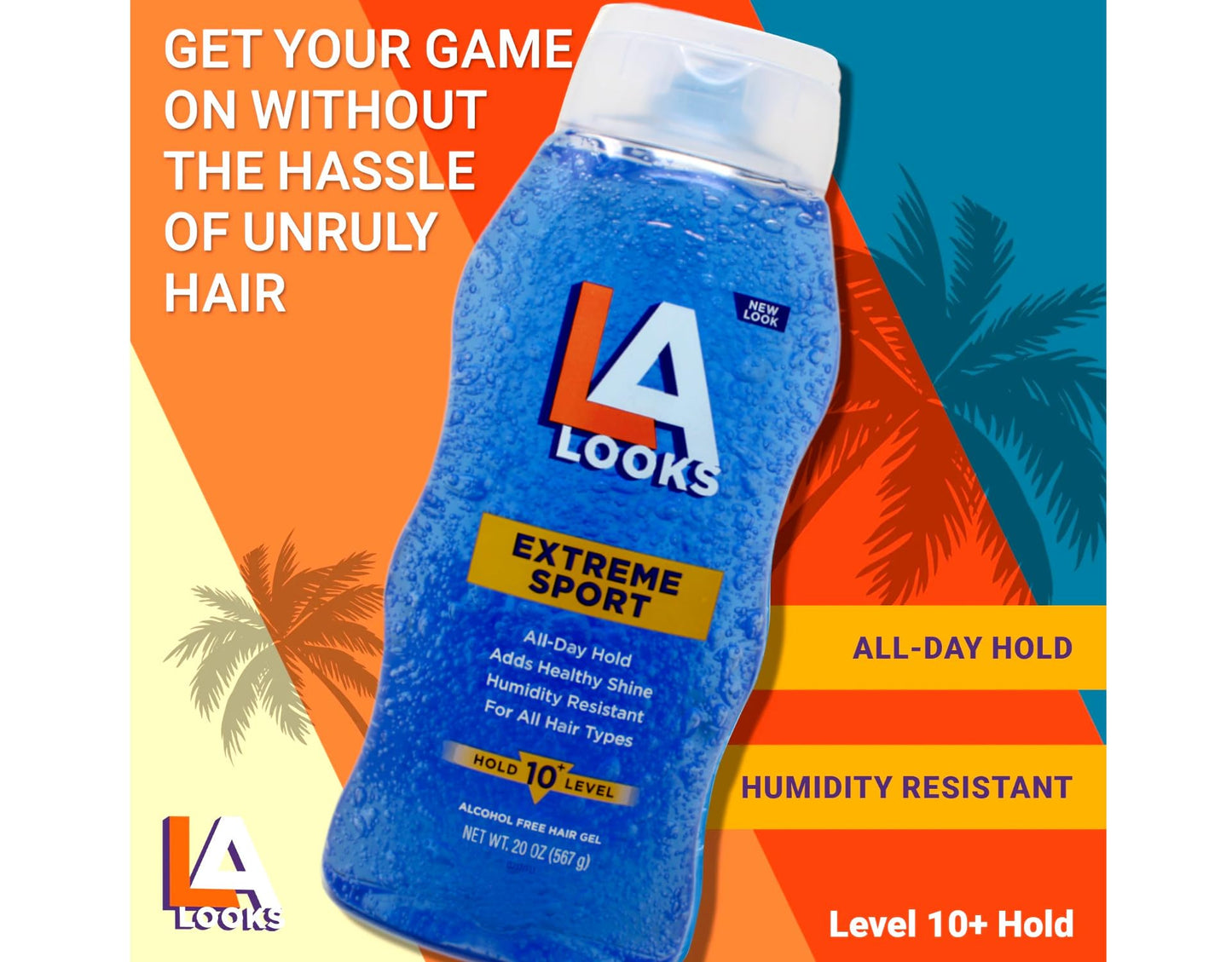 LA Looks Extreme Sport Alcohol-Free Hair Gel, Level 10 Hold, 20 oz Beauty & Personal Care L.A. Looks