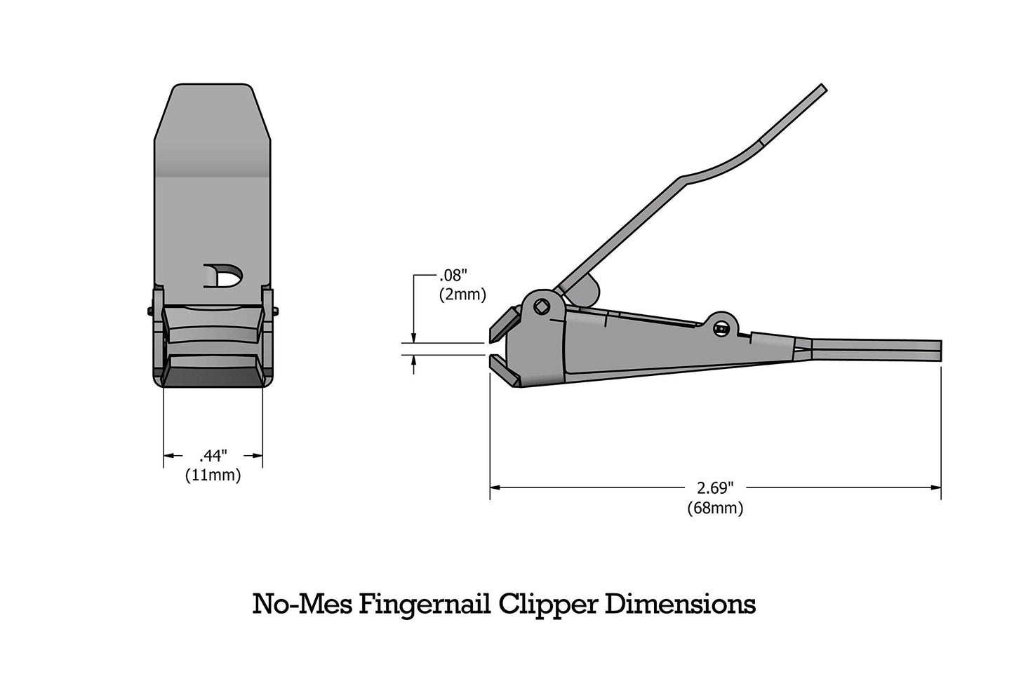 No-mes Fingernail Clipper, Catches Clippings, Built-in Nail File, Made in USA Beauty & Personal Care No-mes