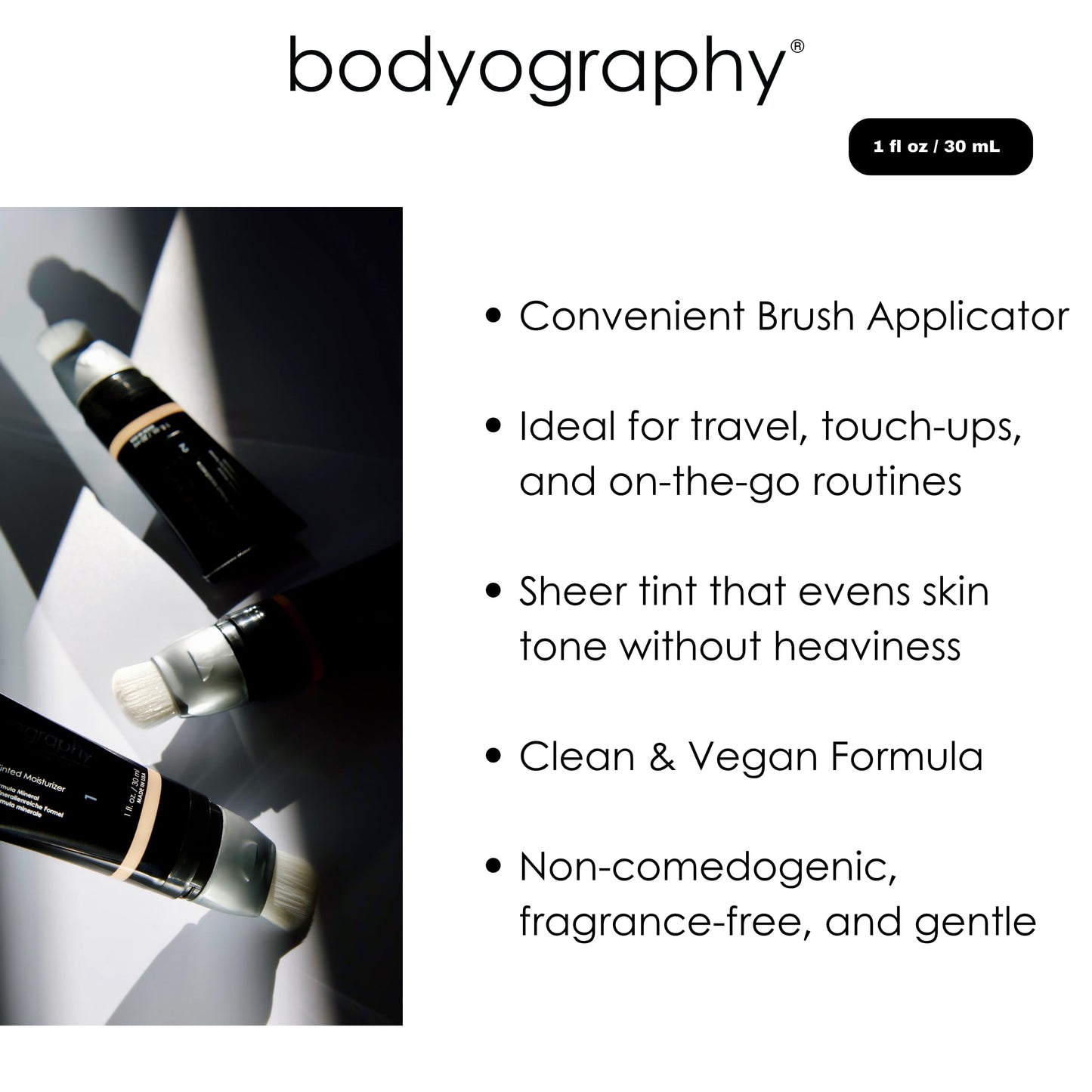 Bodyography Sun Defense Tinted Moisturizer, 1.5 oz | Lightweight SPF Tint with Hyaluronic Acid & Mineral Pigments | Hydrating, Vegan Sheer Coverage Beauty & Personal Care Bodyography