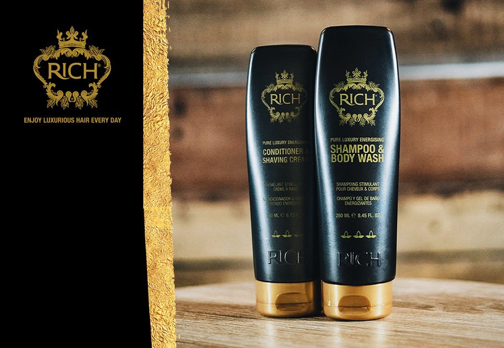 RICH Hair Care Pure Luxury Energizing Conditioner and Shaving Cream, 6.75 oz. Beauty and Personal Care RICH