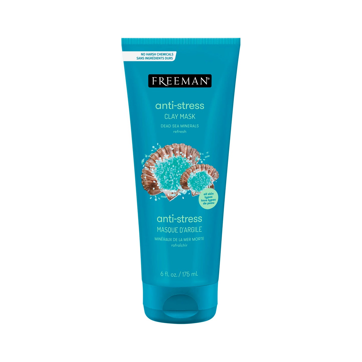 Freeman Anti-Stress Clay Mask, Dead Sea Mineral Face Mask, Lavender & Sea Salt Balance & Calm Skin, Unclog Pores, Facial Mask For All Skin Types, No Beauty & Personal Care Freeman