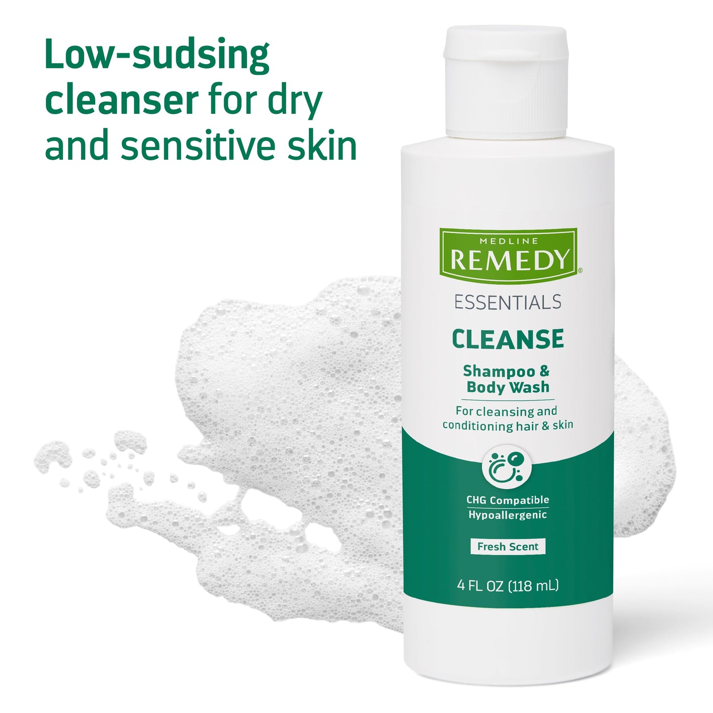 Medline Remedy ESSENTIALS Shampoo and Body Wash, 2 Fl Oz, Fresh Scent, Full Body Cleanser with Aloe, For Adults & Elderly, Easy Rinse Gel for Bath Beauty & Personal Care Medline Remedy