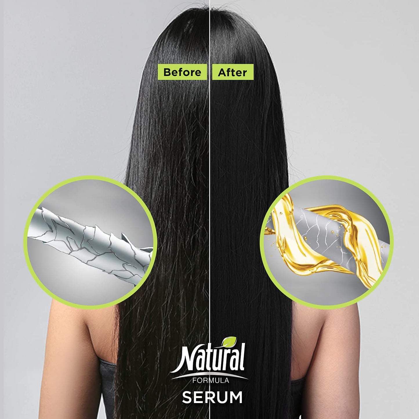 Natural FORMULA Keratin Intense Hair Serum - 4.8 fl.oz - Sodium Chloride Salt-Free Keratin Hair Serum - Hair Repair Treatment For Frizz Free Beauty & Personal Care Natural FORMULA