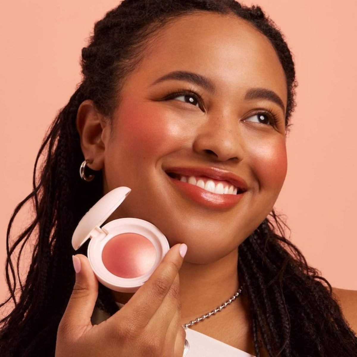 Rare Beauty Soft Pinch Luminous Powder Blush, Joy (muted peach), Radiant Finish, 0.098 oz/2.8 g