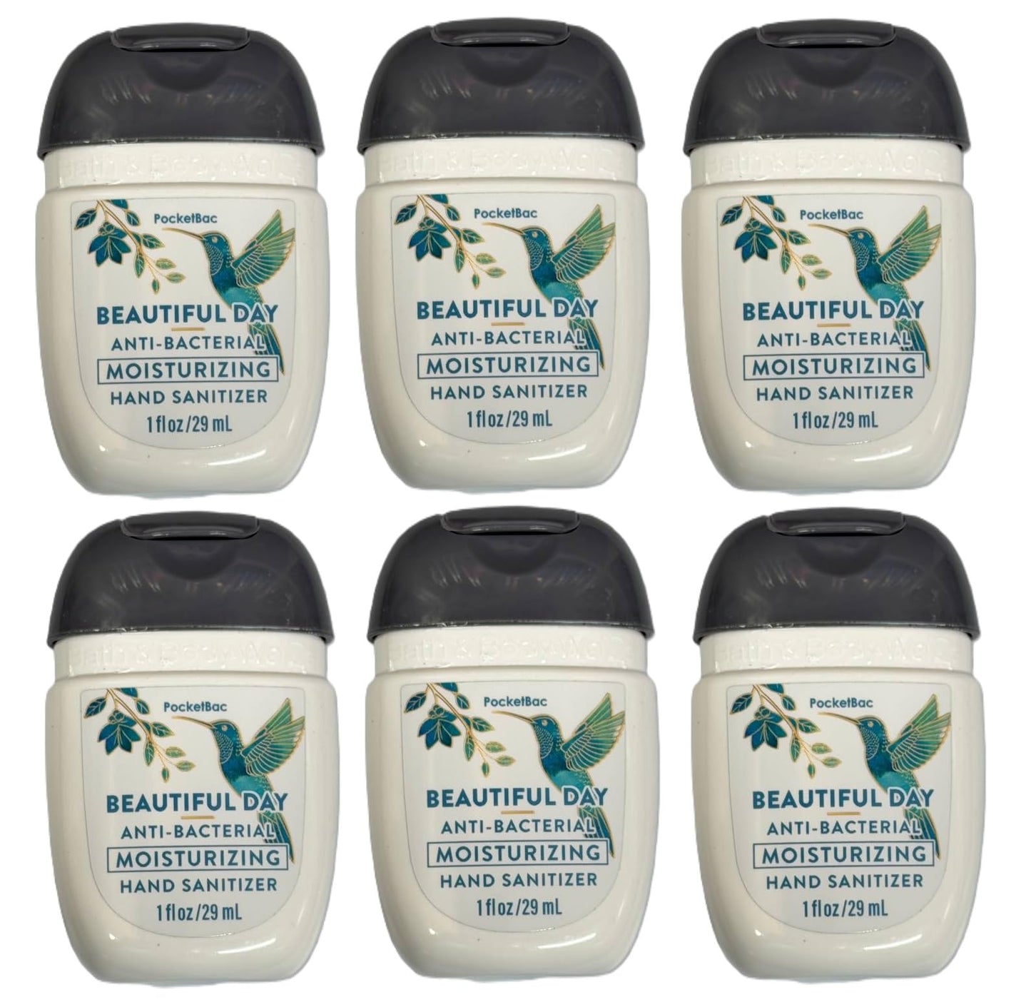Bath and Body Works Classic and Seasonal Scents Pocketbac Hand Gel - Pack of 6-1 oz each (Beautiful Day Moisturizing) Beauty & Personal Care Bath & Body Works