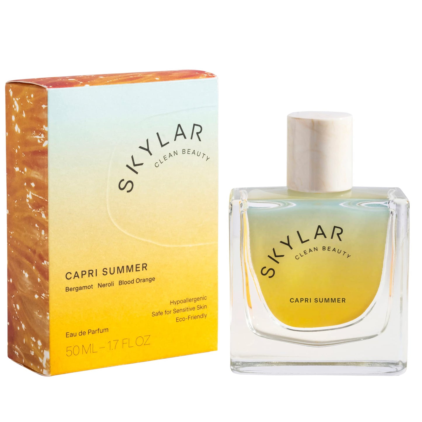 Skylar Capri Summer Eau de Parfum - Hypoallergenic & Clean Perfume for Women & Men, Vegan & Safe for Sensitive Skin - Fruity Citrus Perfume, Bergamot Beauty & Personal Care Skylar