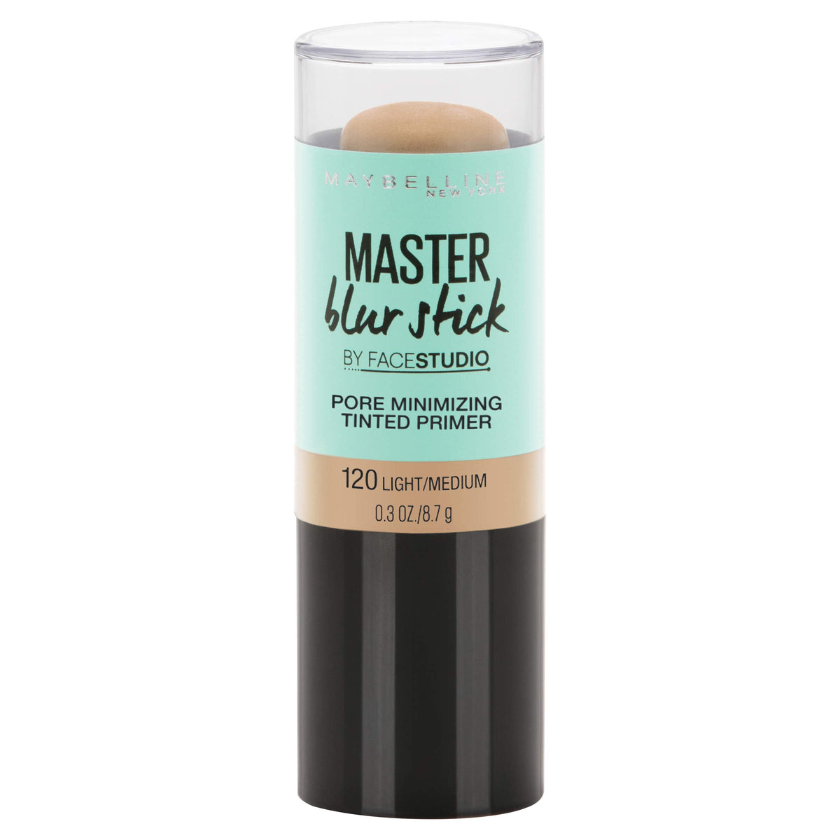 Maybelline New York Facestudio Master Blur Stick Primer Makeup, Light/Medium, 0.3 oz.