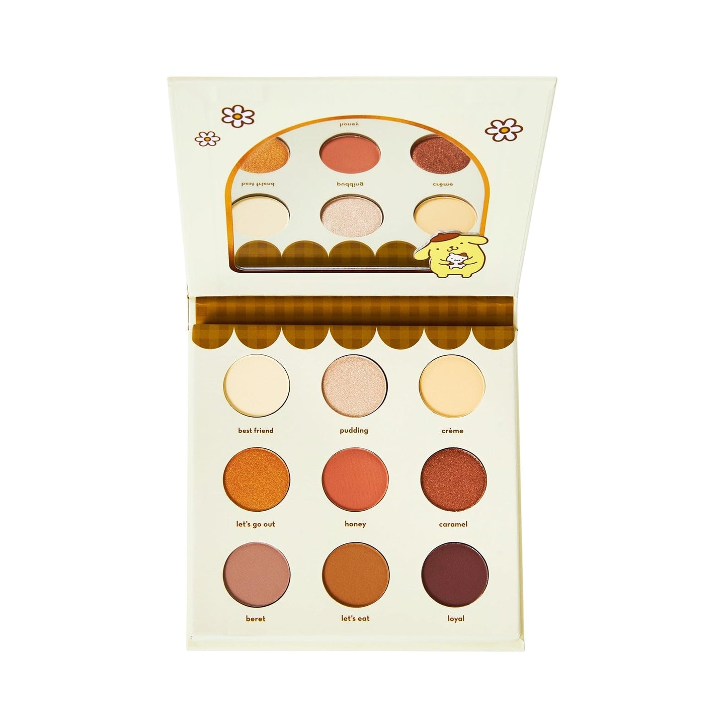 The Crème Shop x Sanrio Pompompurin Golden Dream Eyeshadow Palette: 9 Shades Matte Shimmer Metallic Extended Wear Pigmented Mirror Included Silky… Beauty & Personal Care The Crème Shop