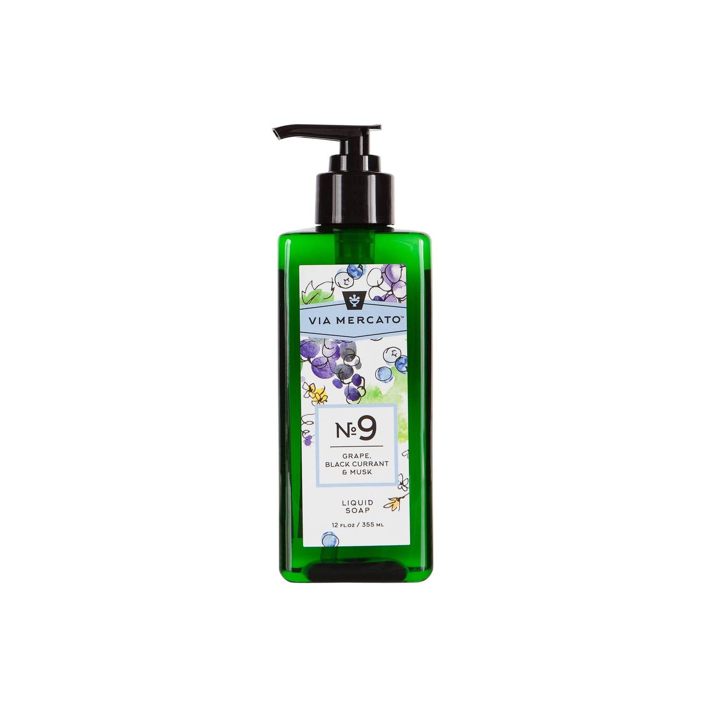 Via Mercato Liquid Soap, Shea Butter Enriched (12 oz), No. 9 - Grape, Black Currant & Musk Beauty & Personal Care Via Mercato