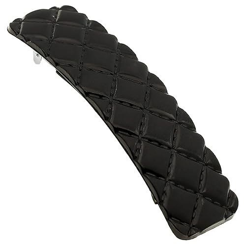 Camila Paris CP2650 French Hair Barrette Clip for Girls, Black, Rubberized Metal Closure Strong Hold Grip Hair Clips for Women, No Slip and Durable Beauty & Personal Care Camila