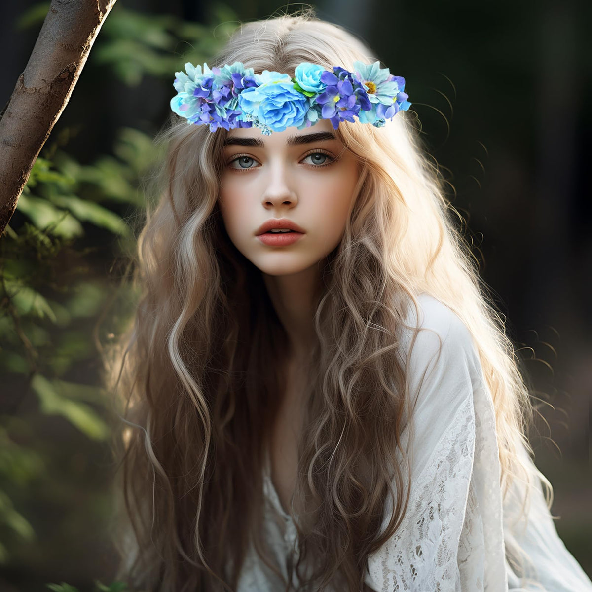 Vivivalue Women Floral Crown Rose Flower Headband Wedding Party Photo