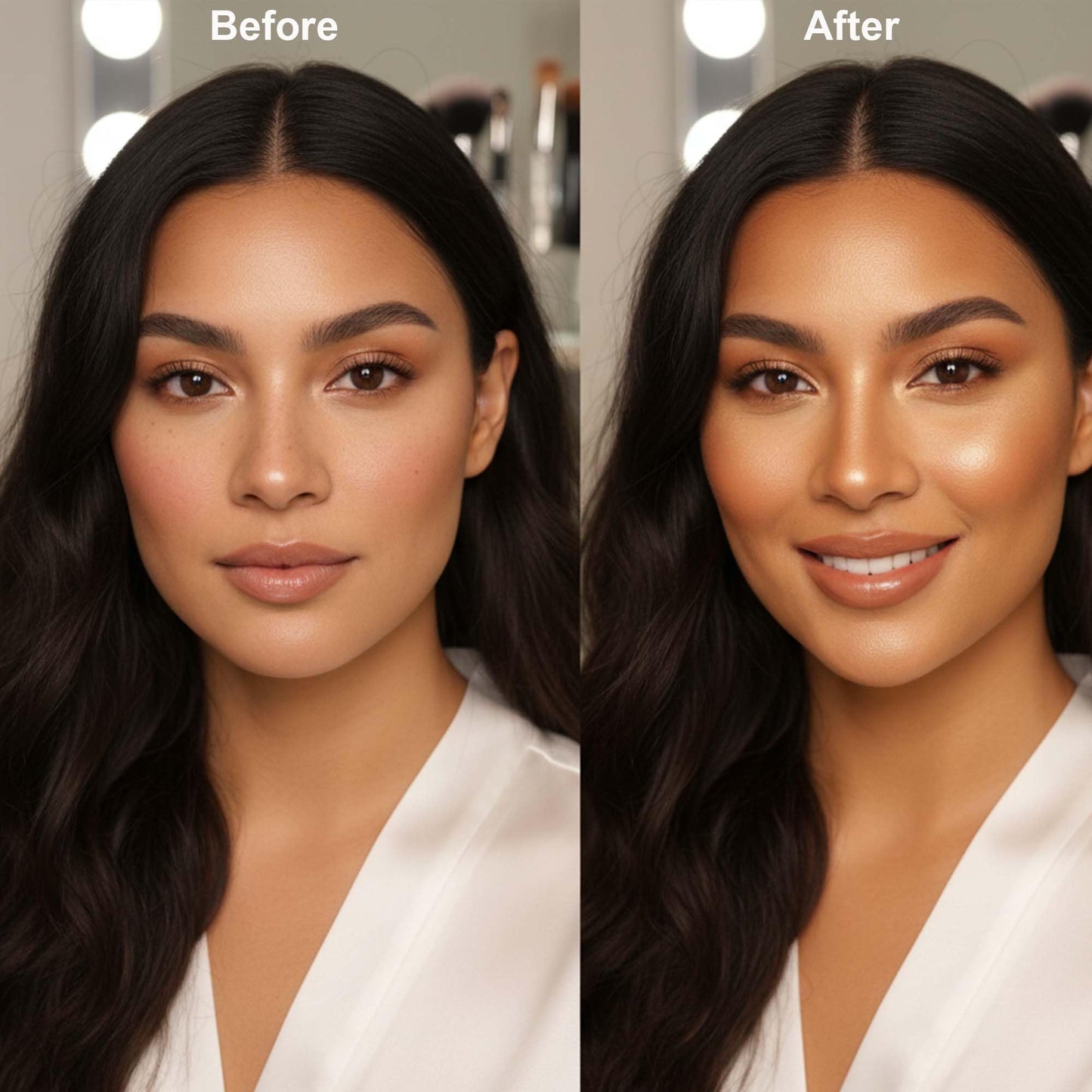 LB Powder Bronzer - Natural Matte Bronzer Powder for Face - Warm Tone Pressed for Contour & Highlight - Radiant Sun-Kissed Finish - Long-Lasting Vegan Beauty & Personal Care LB LAURA BARCELO
