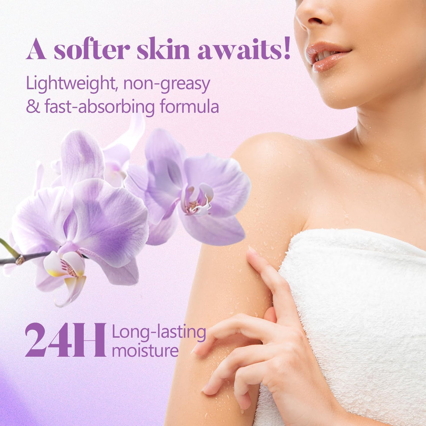 Spa Gifts for Women, Body & Earth 5 Pcs Gifts for Women Orchid Gift Sets, Bath and Body Womens Bath Gifts, Mothers Day Gift Beauty and Personal Care BODY & EARTH