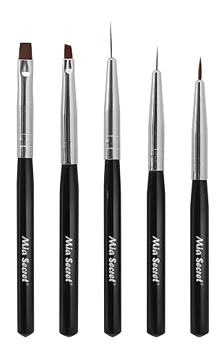 Mia Secret Professional Nail System 5 pcs Nail Art Brush Set (NB-5P) Beauty & Personal Care Mia Secret