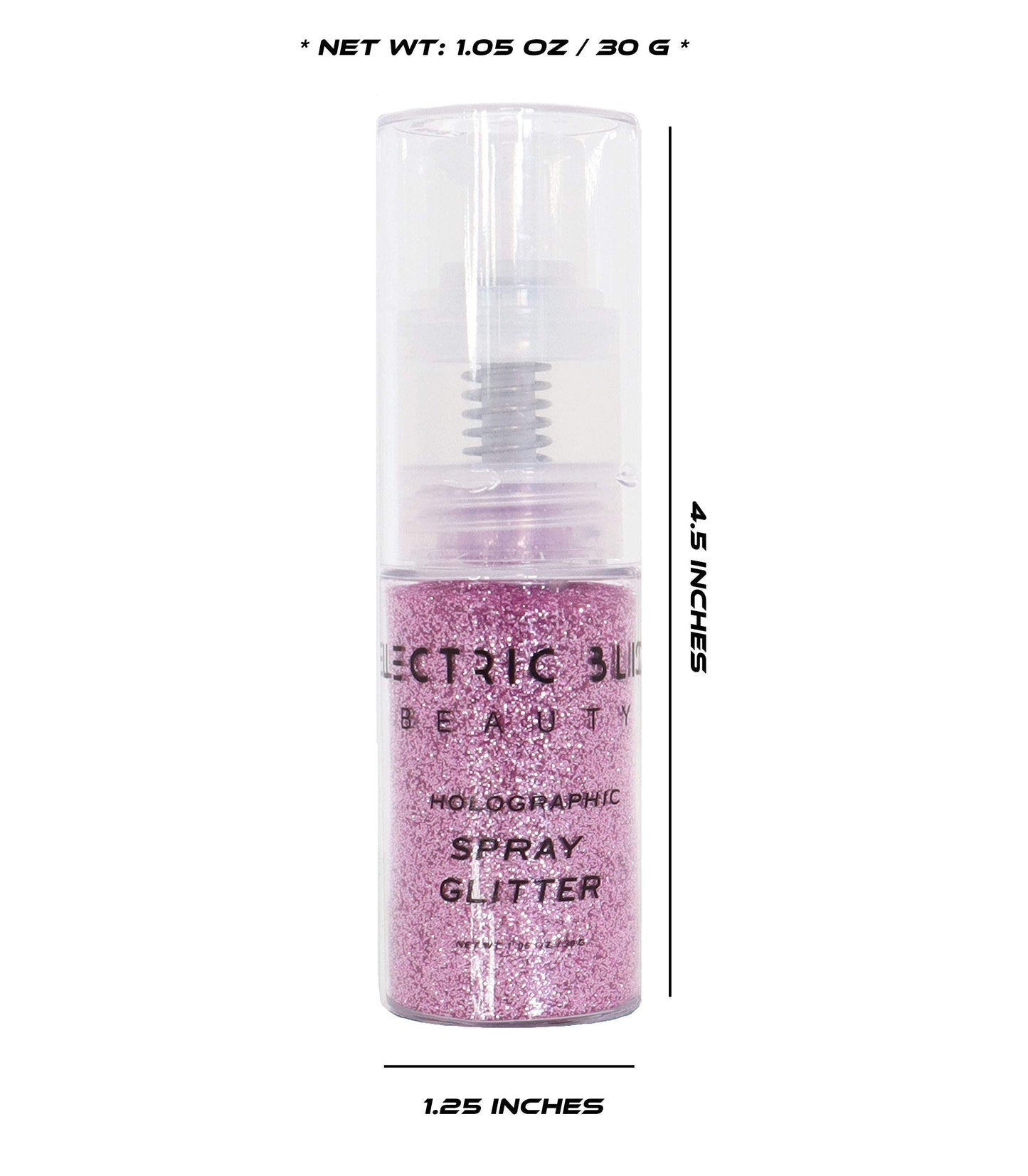 Pink Holographic Glitter - 30g Loose Glitter Spray - Face, Hair, Eye and Body Glitter for Women. Rave and Festival Accessories Beauty & Personal Care Electric Bliss Beauty