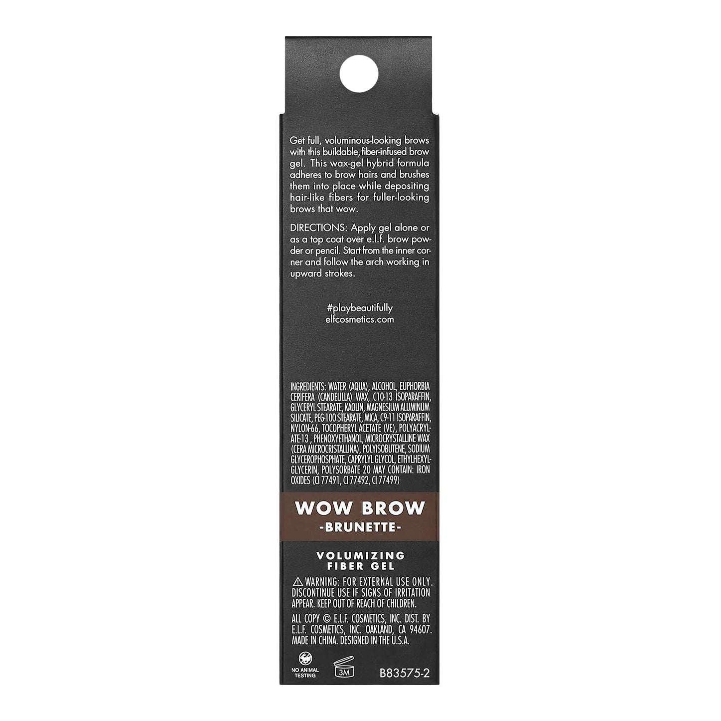 e.l.f. Wow Brow Gel, Volumizing, Buildable, Wax-Gel Hybrid, Creates Full, Voluminous-Looking Brows, Locks Brow Hairs In Place, Brunette Beauty & Personal Care e.l.f.