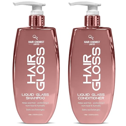 Hair Chemist Hair Gloss Liquid Glass Shampoo & Conditioner Set 33.8 Ounce (2-PC SET) -Smoothing Shampoo, Adds Smooth & Shine Plus Frizz Reducing Beauty & Personal Care Hair Chemist