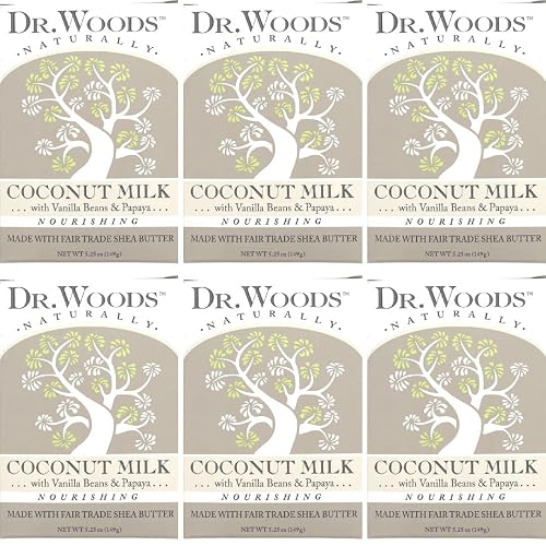 Dr. Woods Coconut Milk Shea Butter Soap, 5.25 oz (Pack of 6) Beauty & Personal Care Dr. Woods
