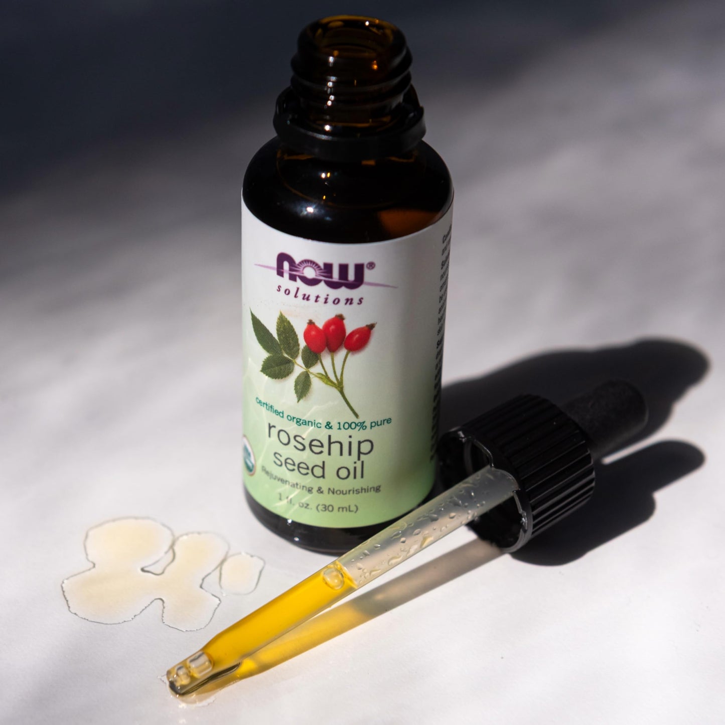NOW Solutions, Rose Hip Seed Oil, 100% Pure, Nourishing and Renewing, For Facial Care, Vegan, Child Resistant Cap, 1-Ounce Beauty & Personal Care NOW Foods