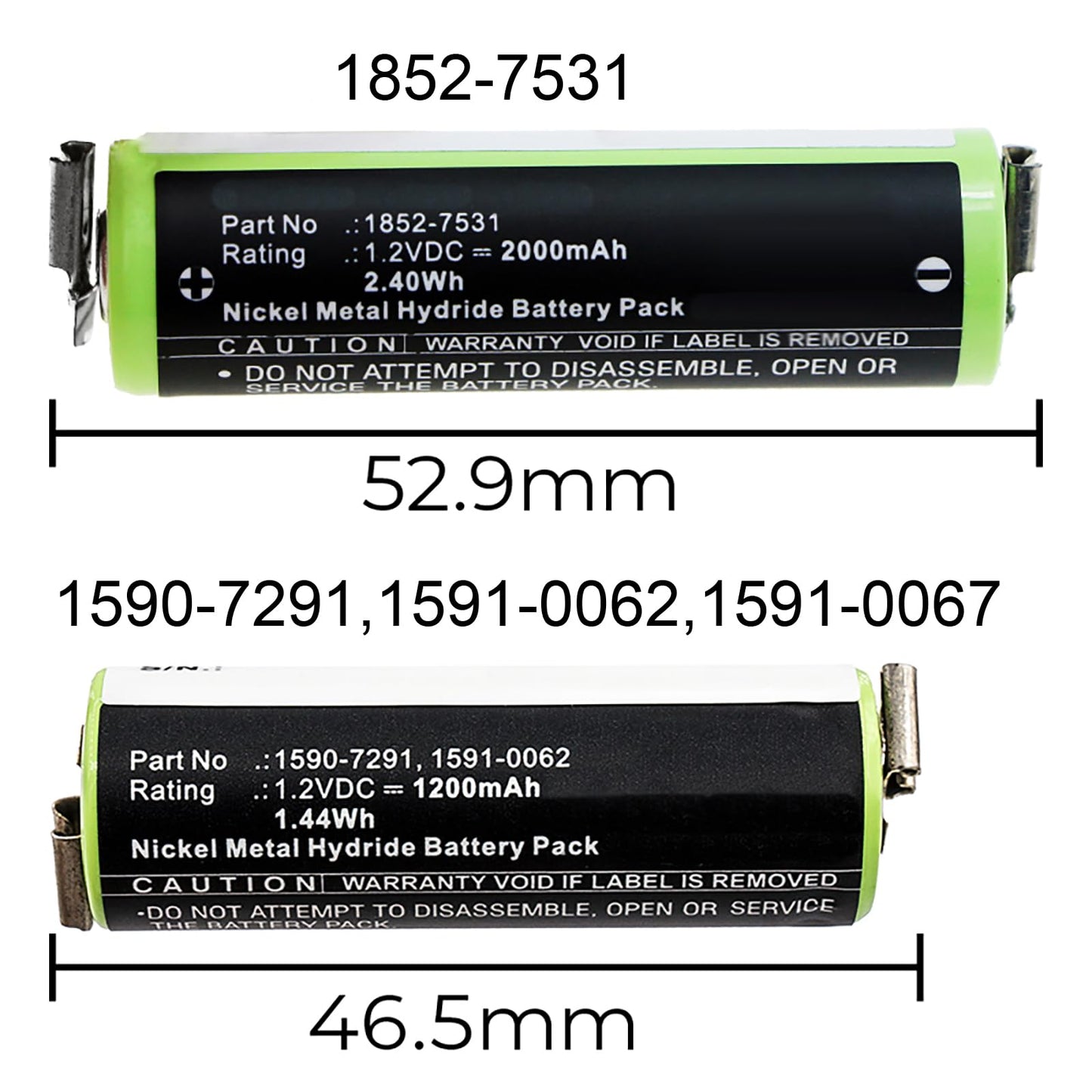 MPF Products 1590-7291, 1590-7292, 1591-0062, 1591-0067 Battery Replacement Compatible with Select Moser Chrom Style Mini, ChroMini 1591, ChroMini Beauty and Personal Care MPF Products
