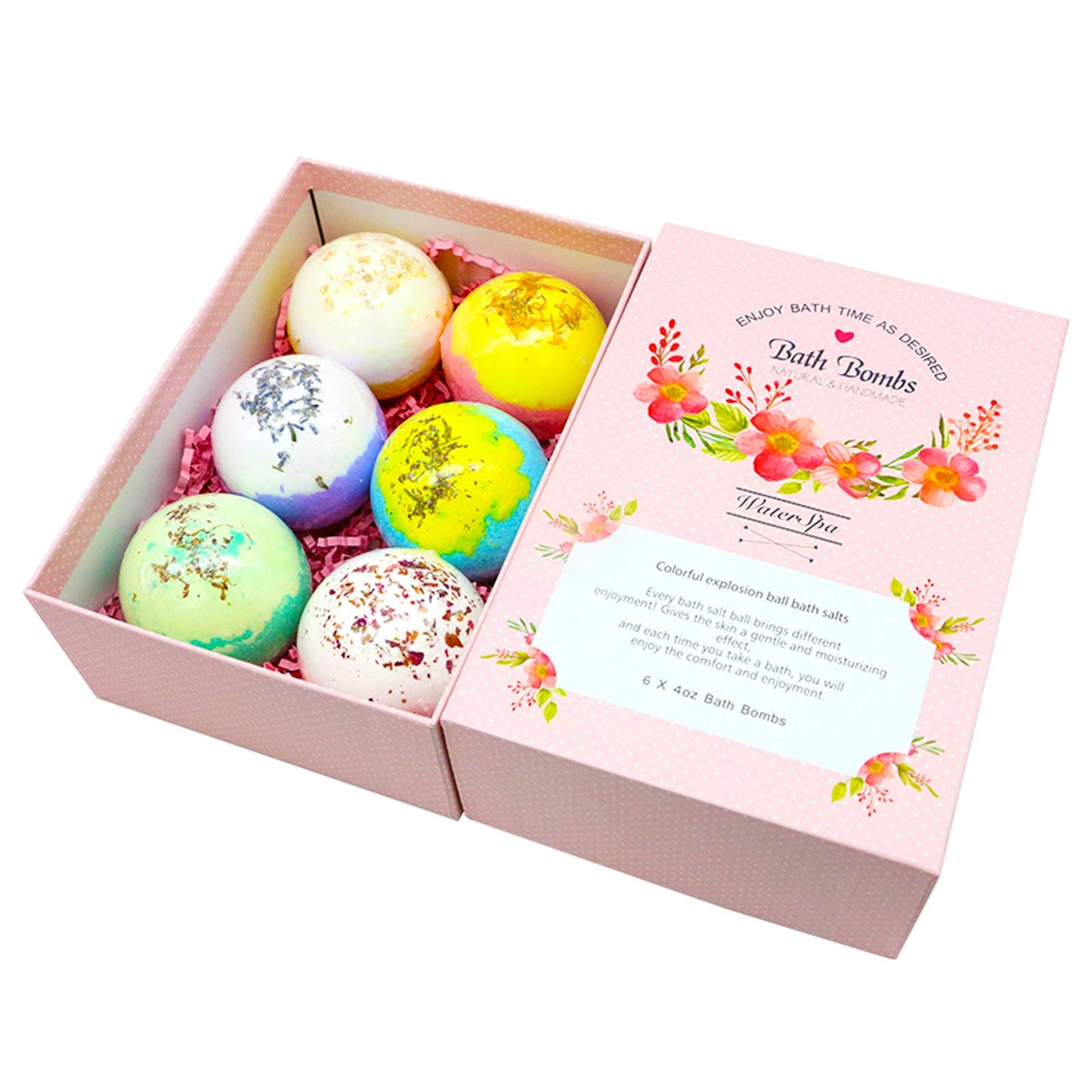 Bath Bombs, Bath Bomb Gift Set 6 x 4 OZ, Spa Bath for Christmas Valentines Birthday Gifts for Women, Kids, Wife, Moms (Tpye 03) Beauty and Personal Care JIAN YA NA