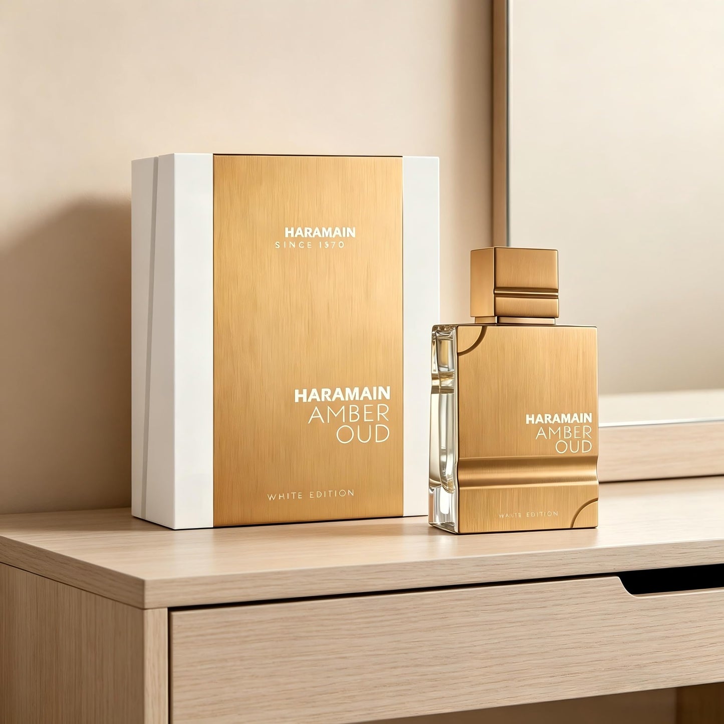 HARAMAIN AMBER OUD White Edition Eau De Parfum Spray for Unisex 2 Ounce Men's and Women's Long-lasting Perfume Beauty & Personal Care HARAMAIN AMBER OUD