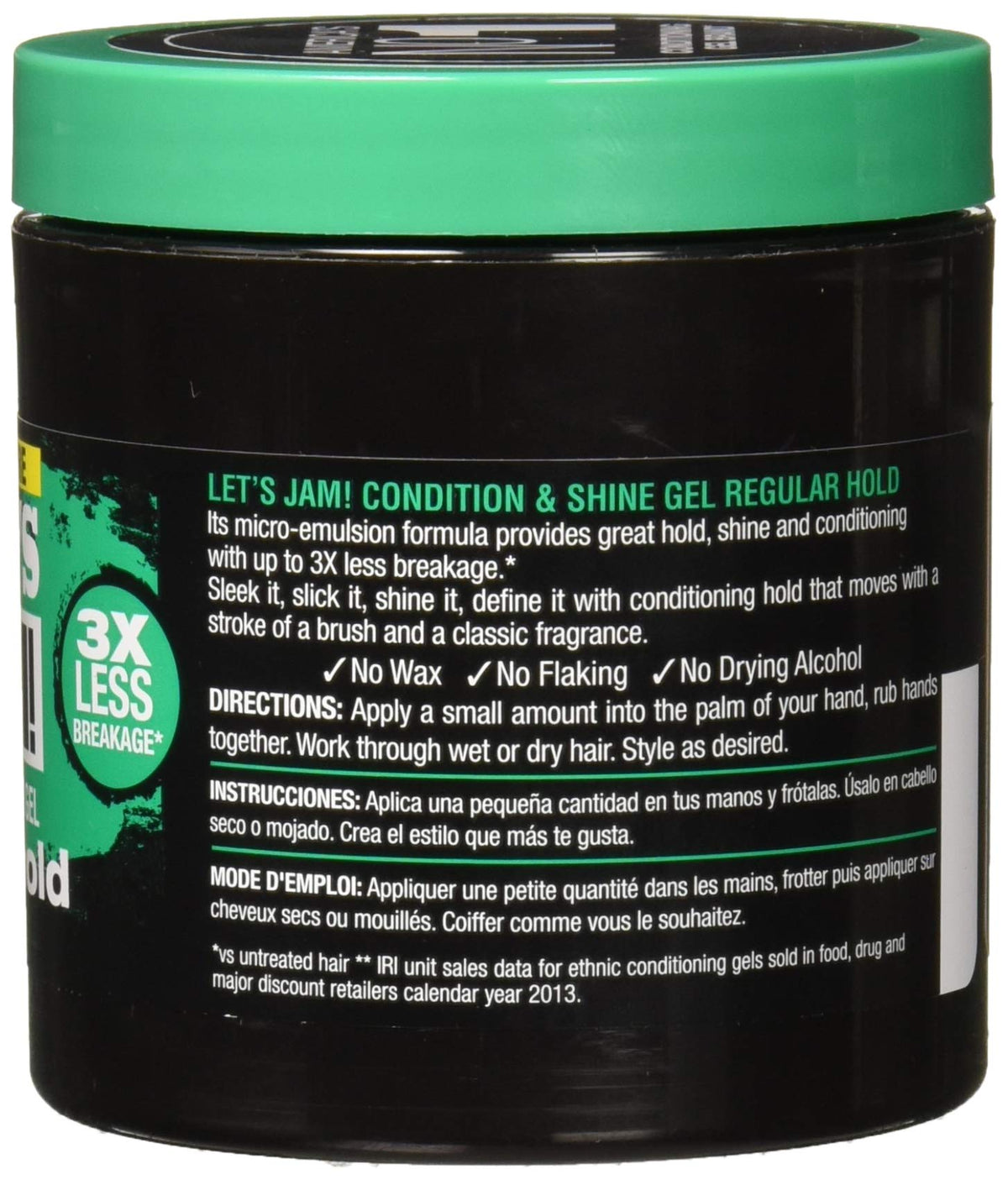 Lets Jam Condition & Shine Gel Regular Hold 5.5 Ounce Jar (162ml) (Pack of 2) Beauty & Personal Care Let's Jam