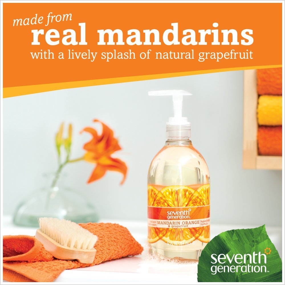 Seventh Generation Hand Wash, Mandarin Orange and Grapefruit, 12 Ounce (Pack of 6) Beauty & Personal Care Seventh Generation