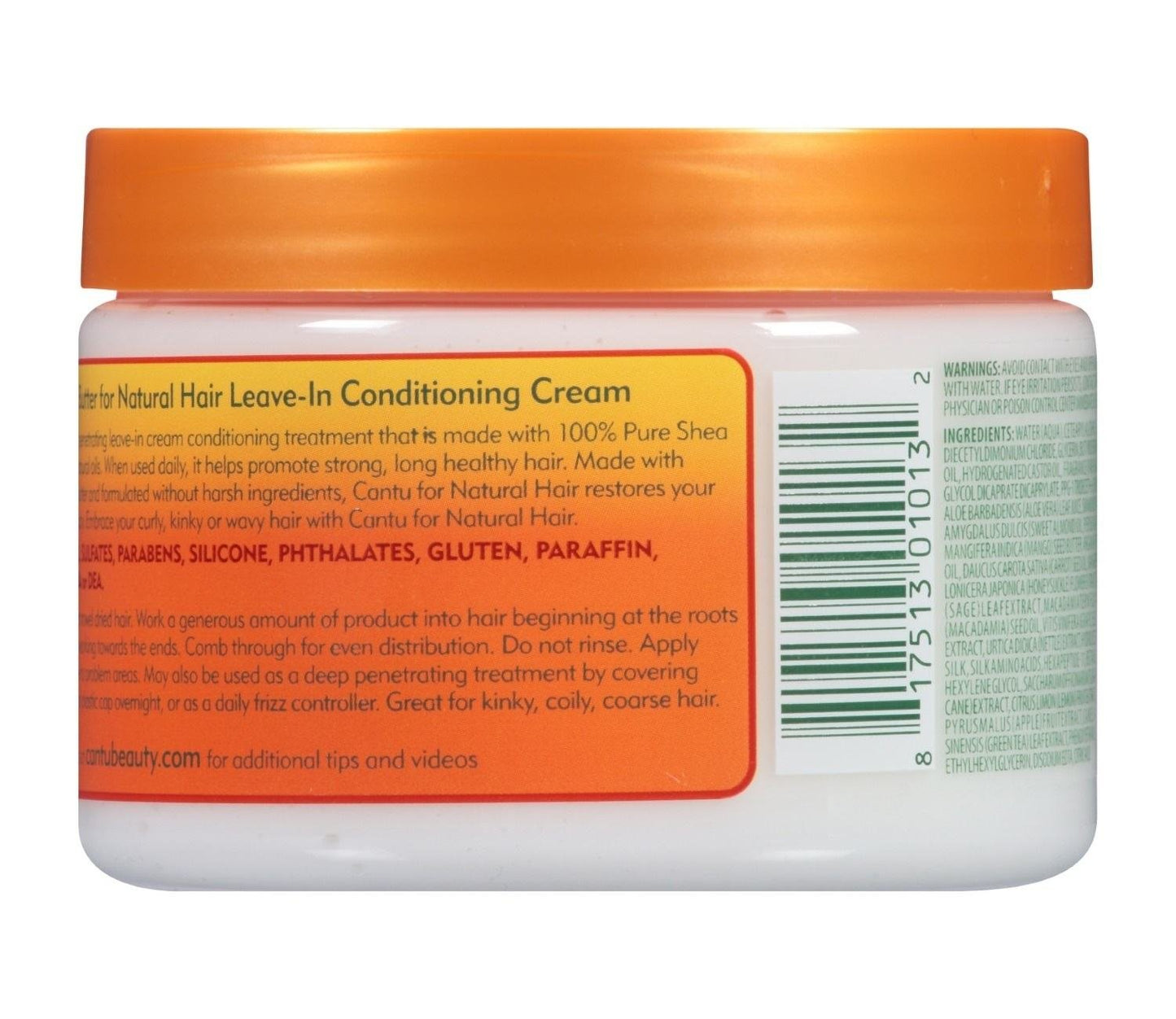 Cantu Natural Hair Leave-In Conditioner Cream Jar 12 Ounce (354ml) (3 Pack) Beauty & Personal Care Cantu