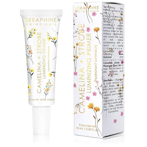 Seraphine Botanicals Camelina + Strobe - Luminizing Primer Glow-Enhancing Formula 15 ml/ 0.50 oz Beauty & Personal Care Seraphine Botanicals