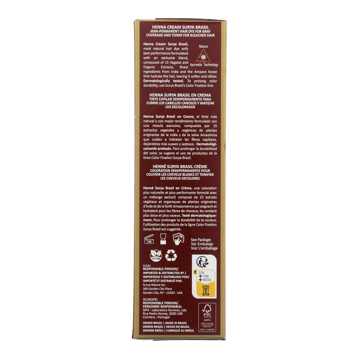 Surya Dark Brown Henna Cream