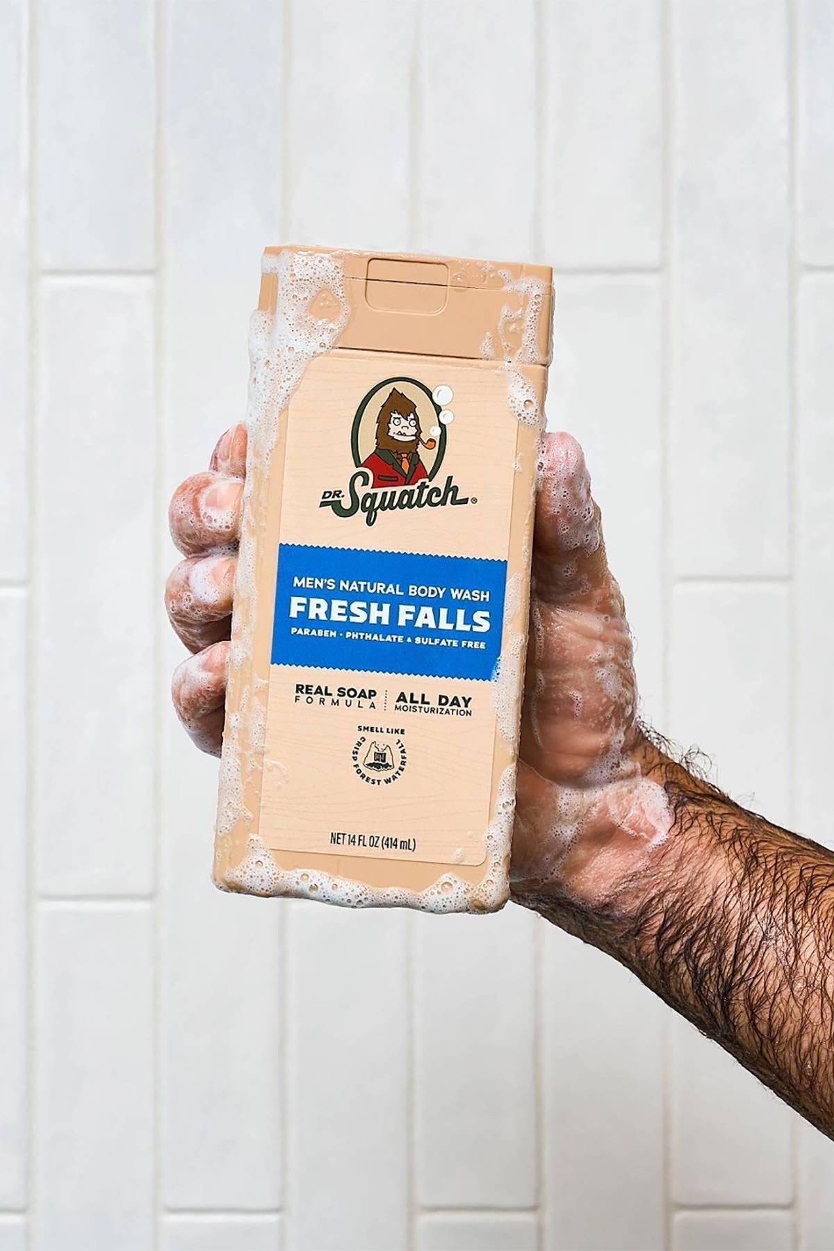 Dr. Squatch Men Natural Non-Exfoliating Body Wash Fresh Falls 14 fl oz Beauty & Personal Care Dr. Squatch