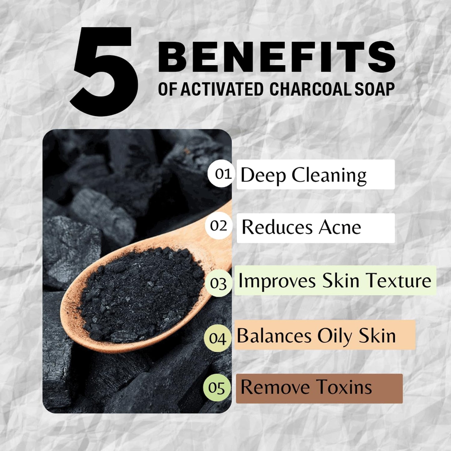 One With Nature Activated Charcoal Soap 7oz 3-Pack - Detoxifying and Exfoliating Charcoal Soap Bar with Dead Sea Salt for Face & Body, for Men & Women Beauty & Personal Care One With Nature