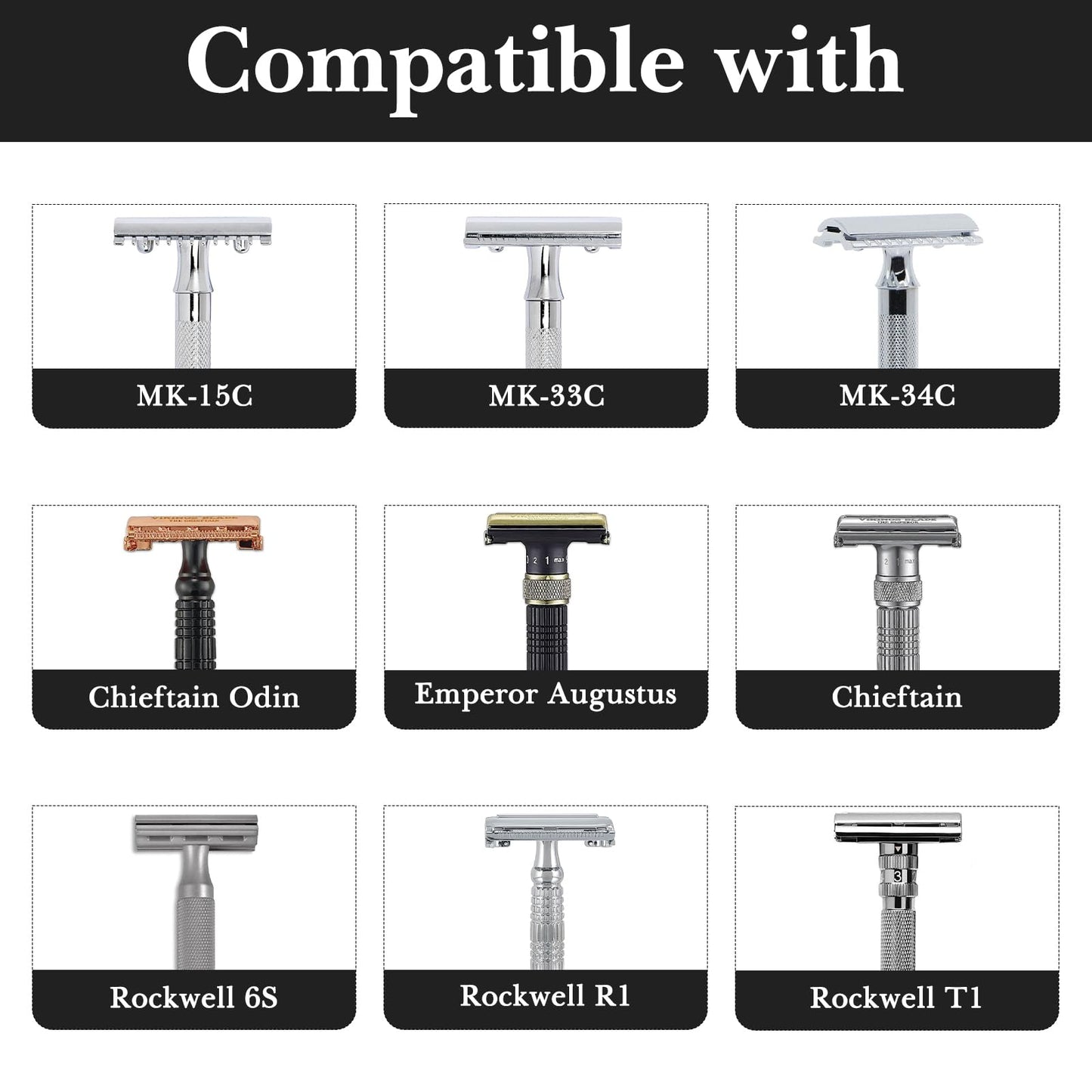 Linkidea Stainless Steel Shaver Holder, Men's Razor Holder with Anti-Slip Pad, Razor Stand Compatible with Merkur, Parker, Vikings Blade, Rockwell Beauty and Personal Care Linkidea