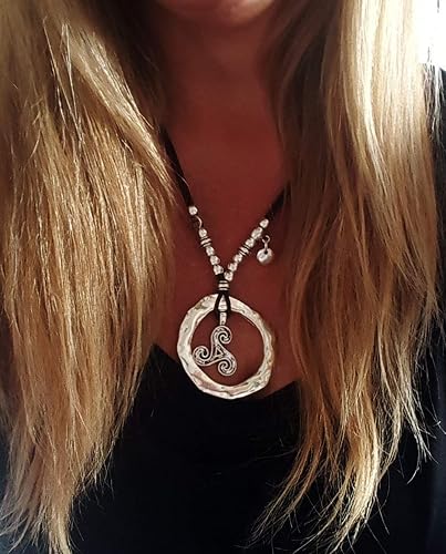 DoubleNine Boho Ethnic Choker Necklace Retro Infinite Coin Adjustable Choker Charm Simple Layering Cord Everyday Accessories for Women Girls (black) Beauty & Personal Care Doubnine