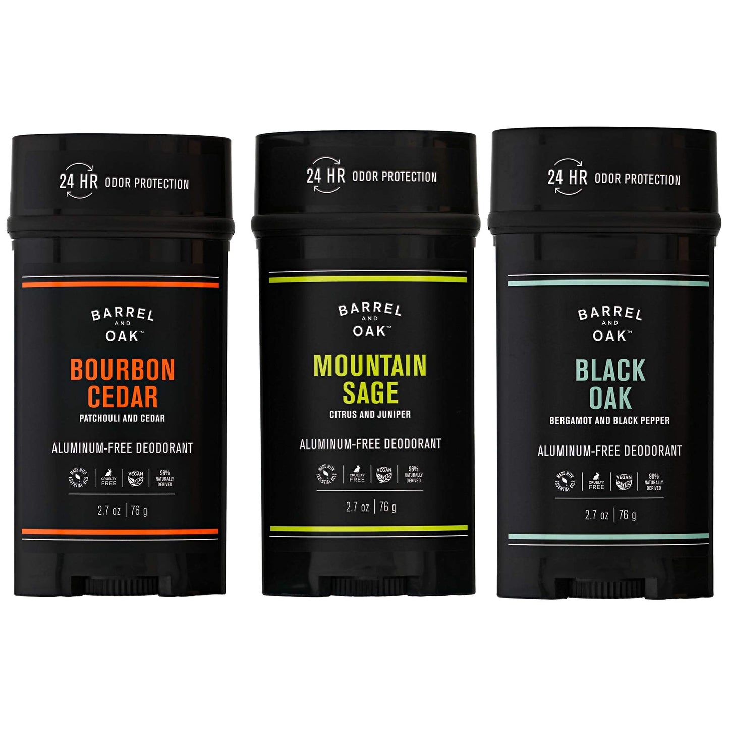 Barrel and Oak - Aluminum-Free Deodorant Variety Pack, Deodorant for Men, Natural Fragrance, 3 Essential Oil-Based Scents, For Sensitive Skin Beauty & Personal Care Barrel & Oak