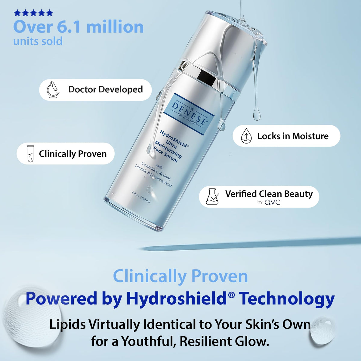 Dr. Denese SkinScience HydroShield Retinol Serum for Face 4 oz