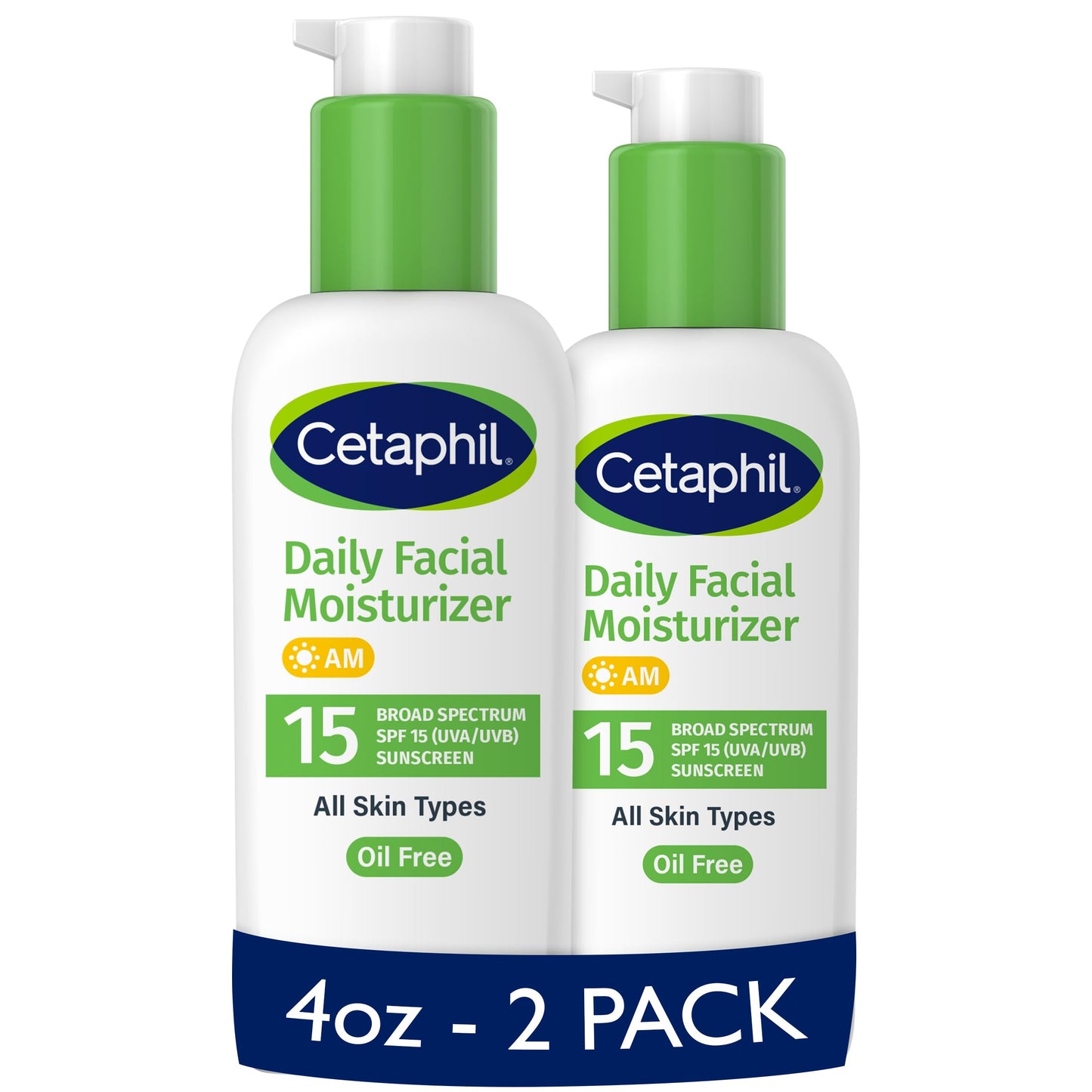 Cetaphil Daily Facial Moisturizer SPF 15, 4 Fl Oz, Gentle Facial Moisturizer for Dry to Normal Skin Types, No Added Fragrance, Pack of 2, (Packaging Beauty and Personal Care Cetaphil Default Title