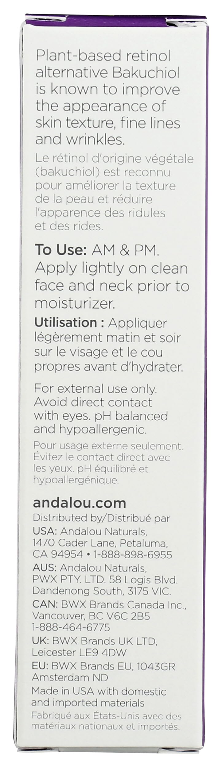 Andalou Naturals Rejuvenating Serum with Plant Based Retinol, 1 Oz Beauty & Personal Care Andalou Naturals
