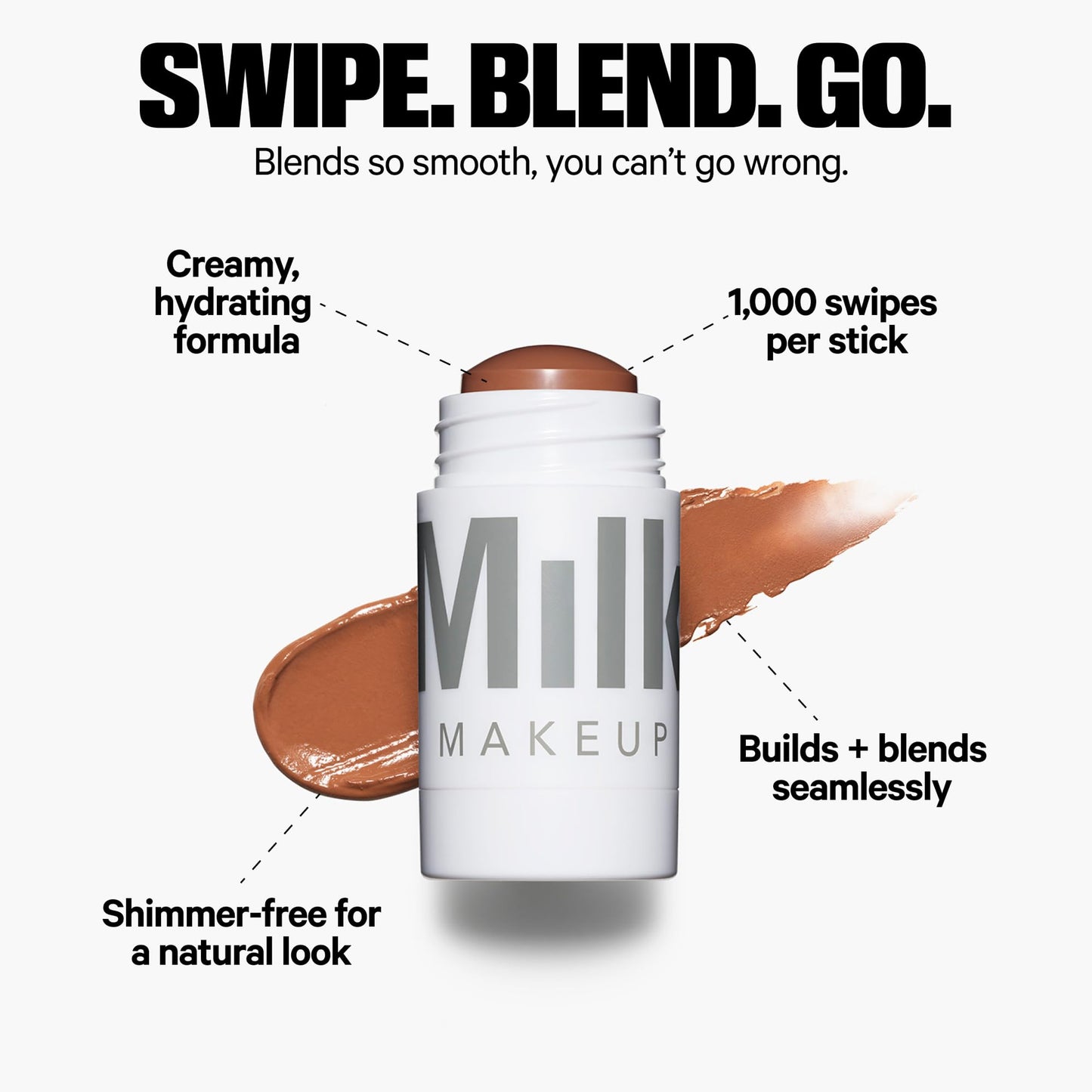 Milk Makeup Matte Bronzer - Buildable Cream Bronzer Stick with Mango Butter + Apricot Oil - Hydrating, Multi-Use Formula for a Sunkissed Glow Beauty & Personal Care Milk Makeup