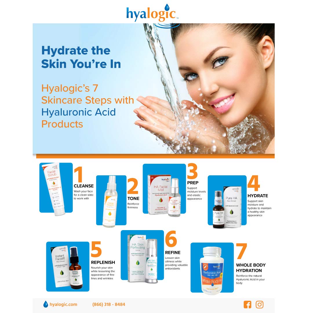 Hyalogic Rose Toner - Alcohol-Free Facial Toner with Hyaluronic Acid & Aloe Vera - Amazing Face Astringent for All Skin Types - Facial Toner to Boost Beauty & Personal Care Hyalogic