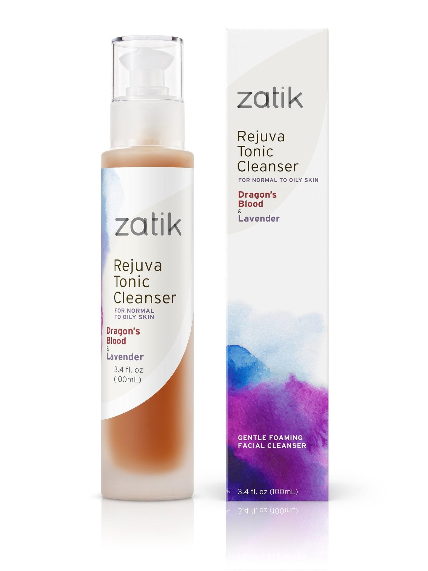 Zatik Naturals - Rejuva Tonic Cleanser with Dragon’s Blood and Lavender, Vegan, Non GMO, Free of Gluten, Soy and Alcohol, pH Balanced, Biodegradable Beauty and Personal Care Zatik