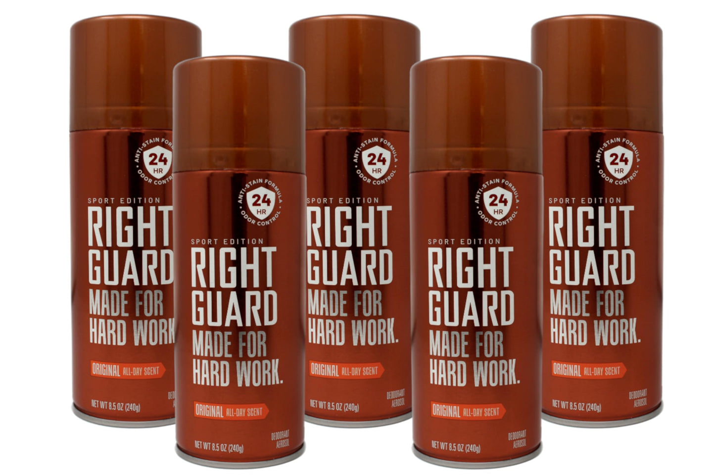 Right Guard Sport Deodorant, Aerosol, Original 8.5 oz (Pack of 5) Beauty and Personal Care Right Guard
